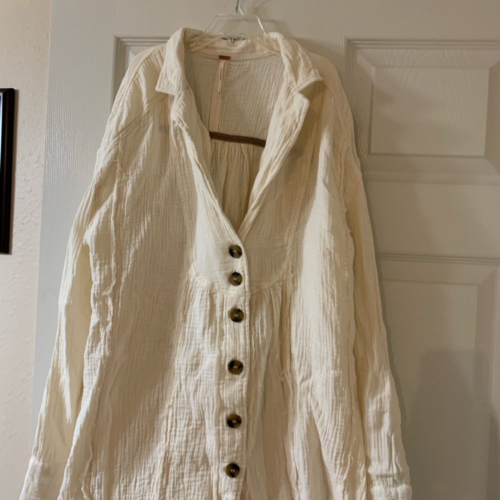 Free People cotton gauze shirt EUC size XS